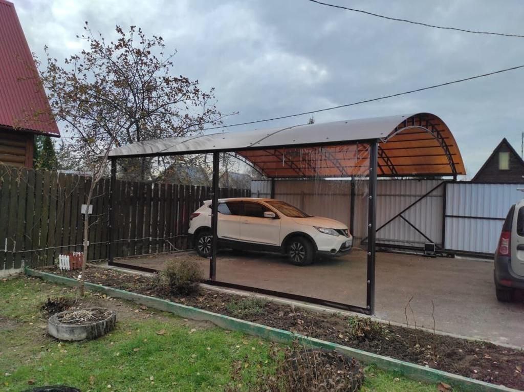 Прозрачные шторы ПВХ для навеса под автомобиль в посёлке Инжавино